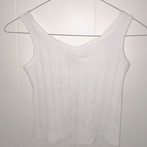 White ribbed tank top